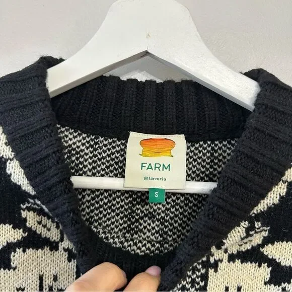 Farm Rio Black Pineapple Garden Knit Mini Dress - Picture 8 of 8